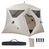 Camping Tent, 4 Person Pop Up Instant Cabin Tent with Large Mesh Windows, 60 Seconds Easy Setup