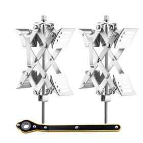 Camper Wheel Chock Stabilizer, X-shaped RV Stabilizer Wheel Chock, Fit for 1.5" to 10" Tire Space